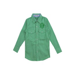 Custom Long Sleeve Green Checkered Shirt Custom Embroidered Logo Shirt Double Breast Pocket Design Checkered Shirt Supplier Australia R363 Custom Long Sleeve Green Checkered Shirt Custom Embroidered Logo Shirt Double Breast Pocket Design Checkered Shirt Supplier Australia R363